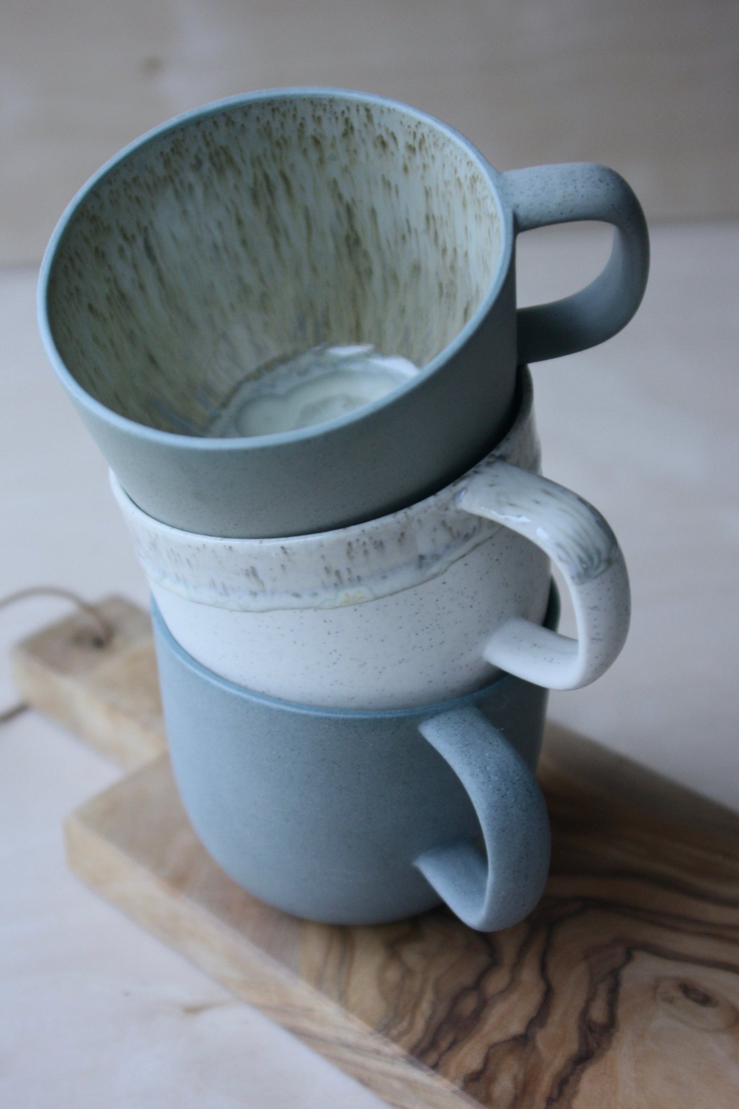 Mug with handle, Stone Blue w/Crystal glaze (250 ml)